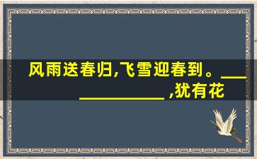 风雨送春归,飞雪迎春到。_____________ ,犹有花枝俏